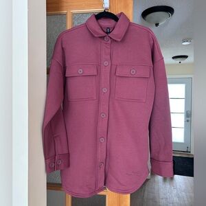 Lazy Pants Shacket in Maroon Size Small